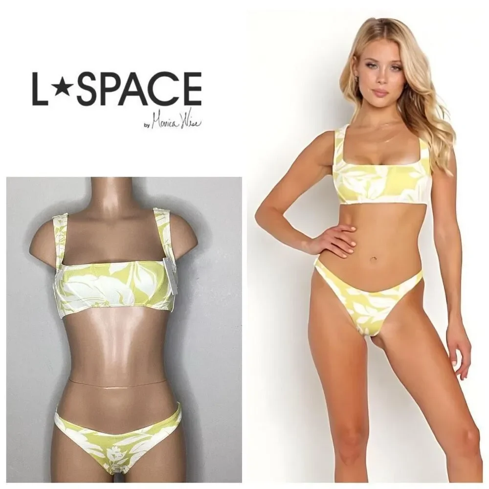 NEW. L*SPACE Havana Blooms teeny bikini. Small. Retails $188